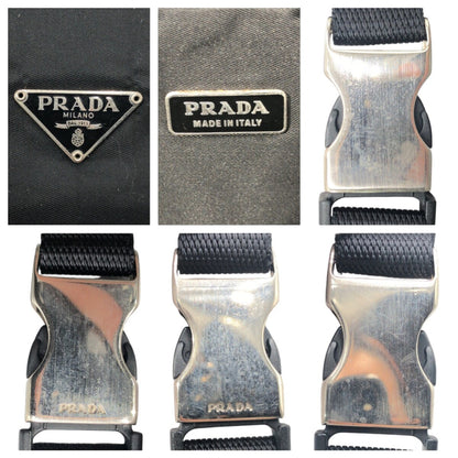 PRADA Shoulder Bag Nylon black Test Triangular logo