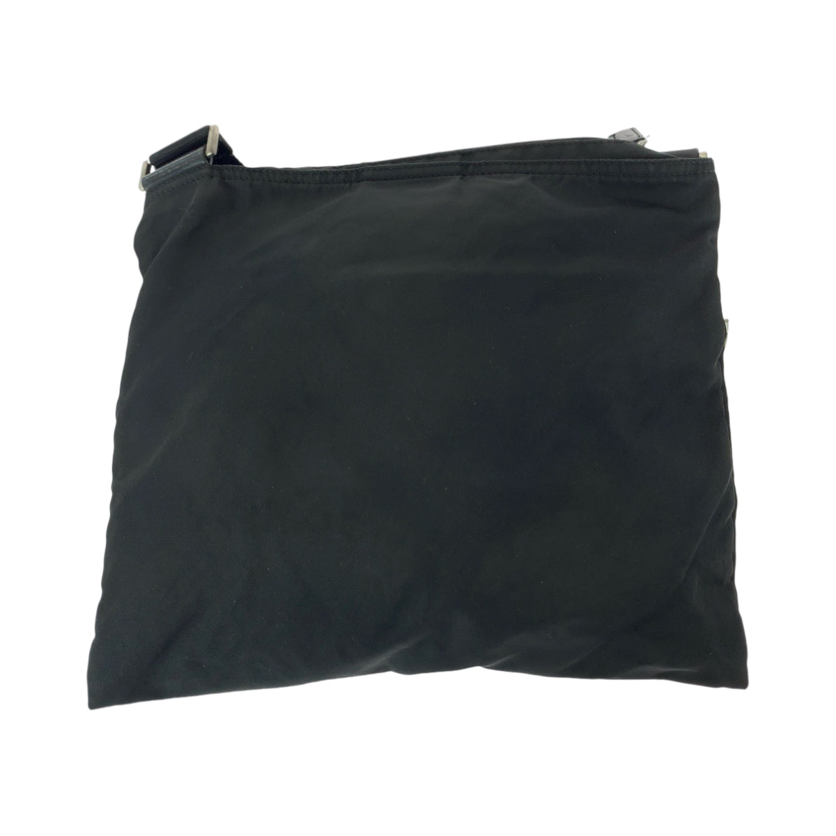 PRADA Shoulder Bag Nylon Black Silver Metal Test Triangle With logo