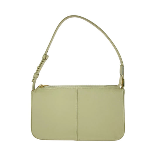 BURBERRY Handbag leather Off White Cream Gold Metal Medium Check Pattern