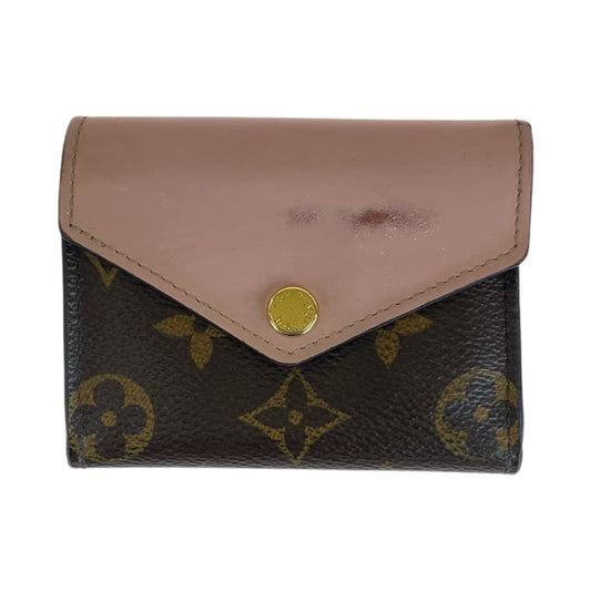LOUIS VUITTON Tri-fold wallet M62933 leather Rose Ballerine Pink Brown Monogram Portefeuille Zoe