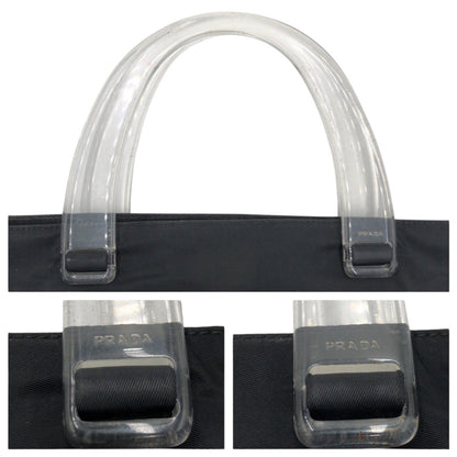 PRADA Handbag Nylon Black black Test Triangular logo
