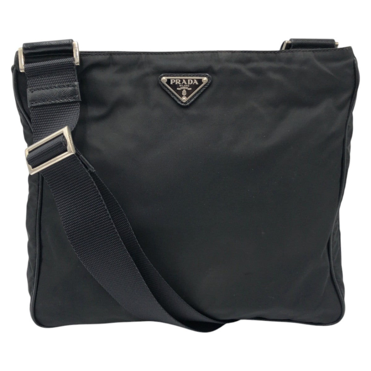 PRADA Shoulder Bag Nylon Black black Test Triangular logo