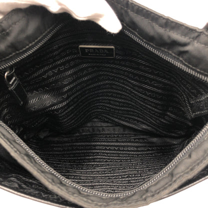 PRADA Shoulder Bag Nylon Black black Test Triangular logo