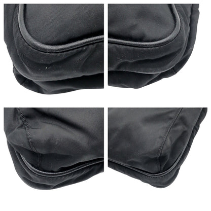 PRADA Shoulder Bag Nylon Black black Test Triangular logo
