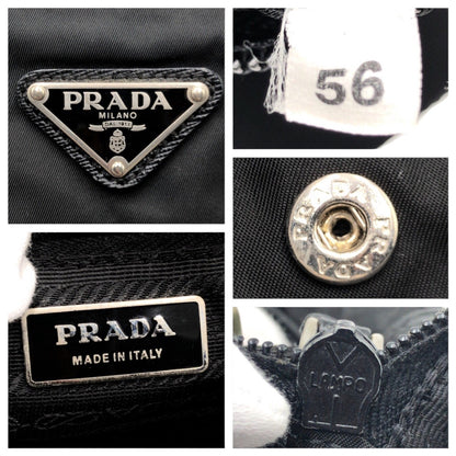 PRADA Shoulder Bag Nylon Black black Test Triangular logo