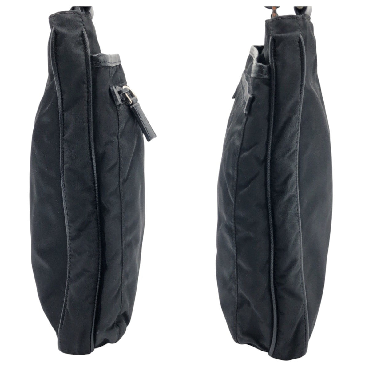 PRADA Shoulder Bag Nylon Black black Test Triangular logo