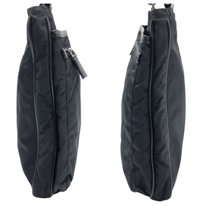 PRADA Shoulder Bag Nylon Black black Test Triangular logo