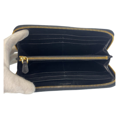 PRADA Long Wallet Purse Nylon black