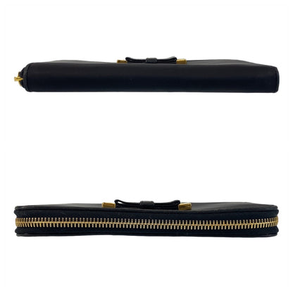 PRADA Long Wallet Purse Nylon black