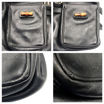 GUCCI Backpack 003 1998 0016 leather Black black Bamboo