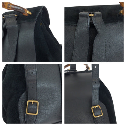 GUCCI Backpack 003 2058 Suede black Bamboo