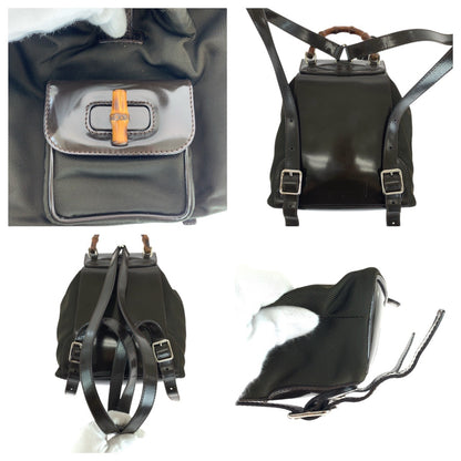 GUCCI Backpack 003 1998 0030 canvas Brown Bamboo