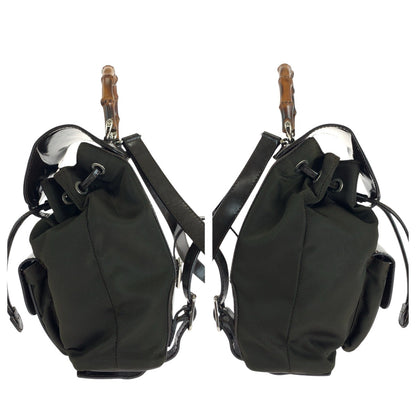 GUCCI Backpack 003 1998 0030 canvas Brown Bamboo
