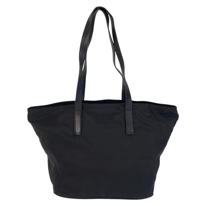 PRADA Tote Bag Nylon Black SilverMetal Test Triangle With logo