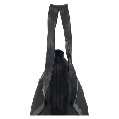 PRADA Tote Bag Nylon Black SilverMetal Test Triangle With logo