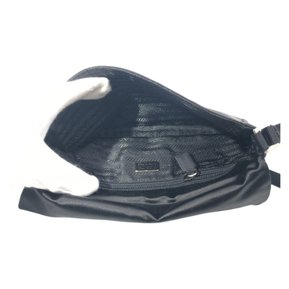 PRADA Shoulder Bag Satin black