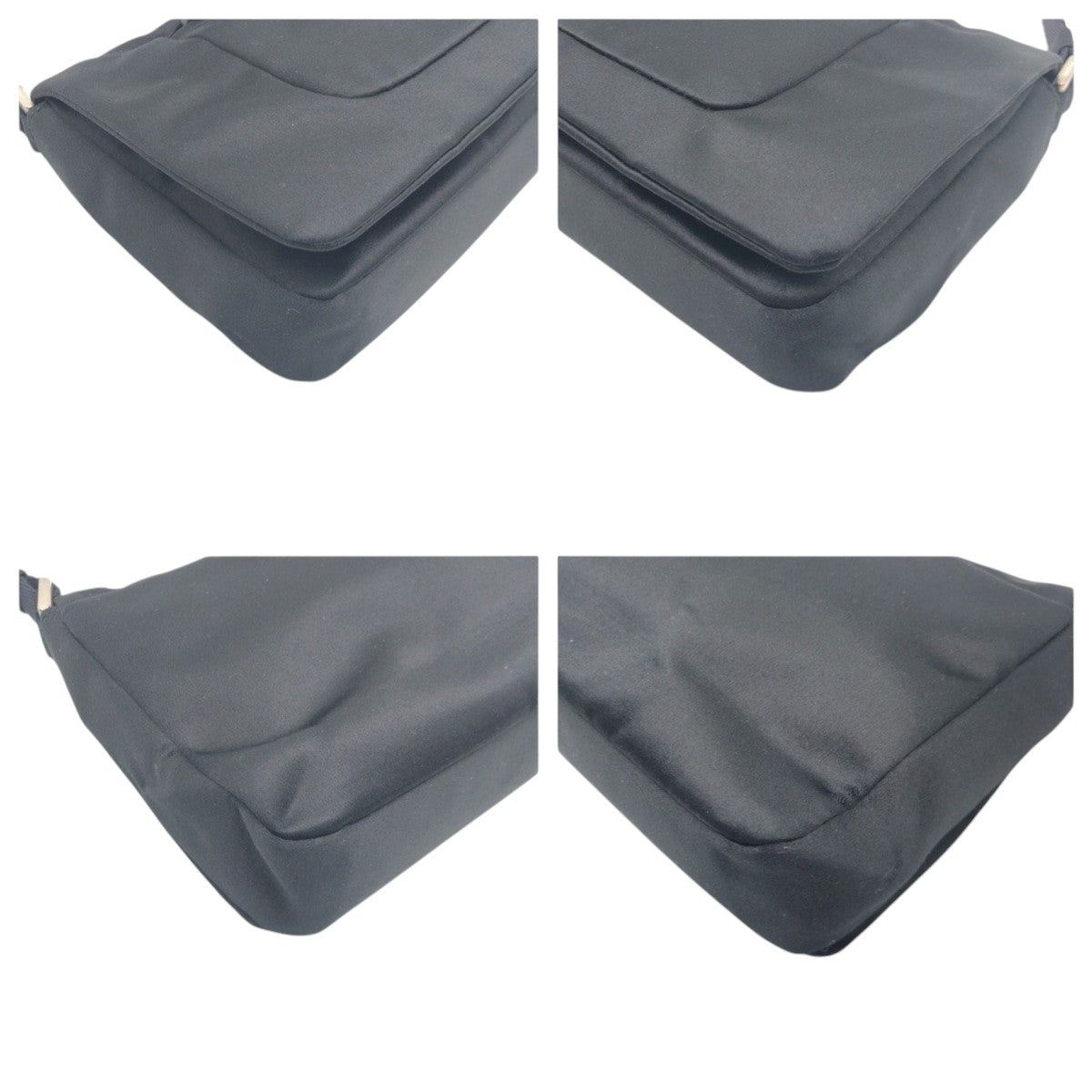 PRADA Shoulder Bag Satin black