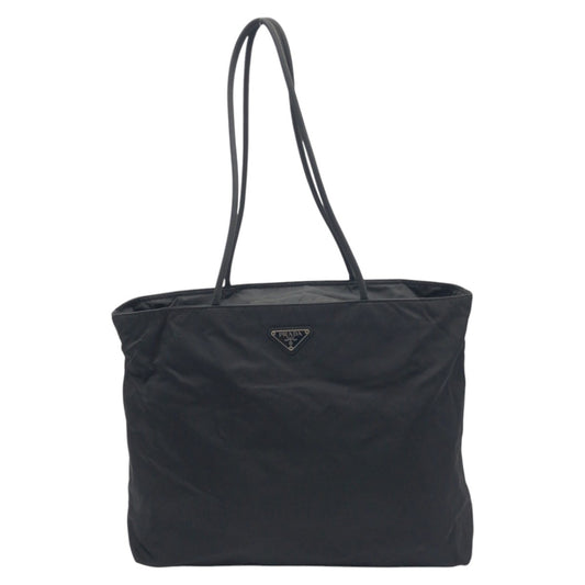 PRADA Tote Bag Nylon Black black Test Triangular logo