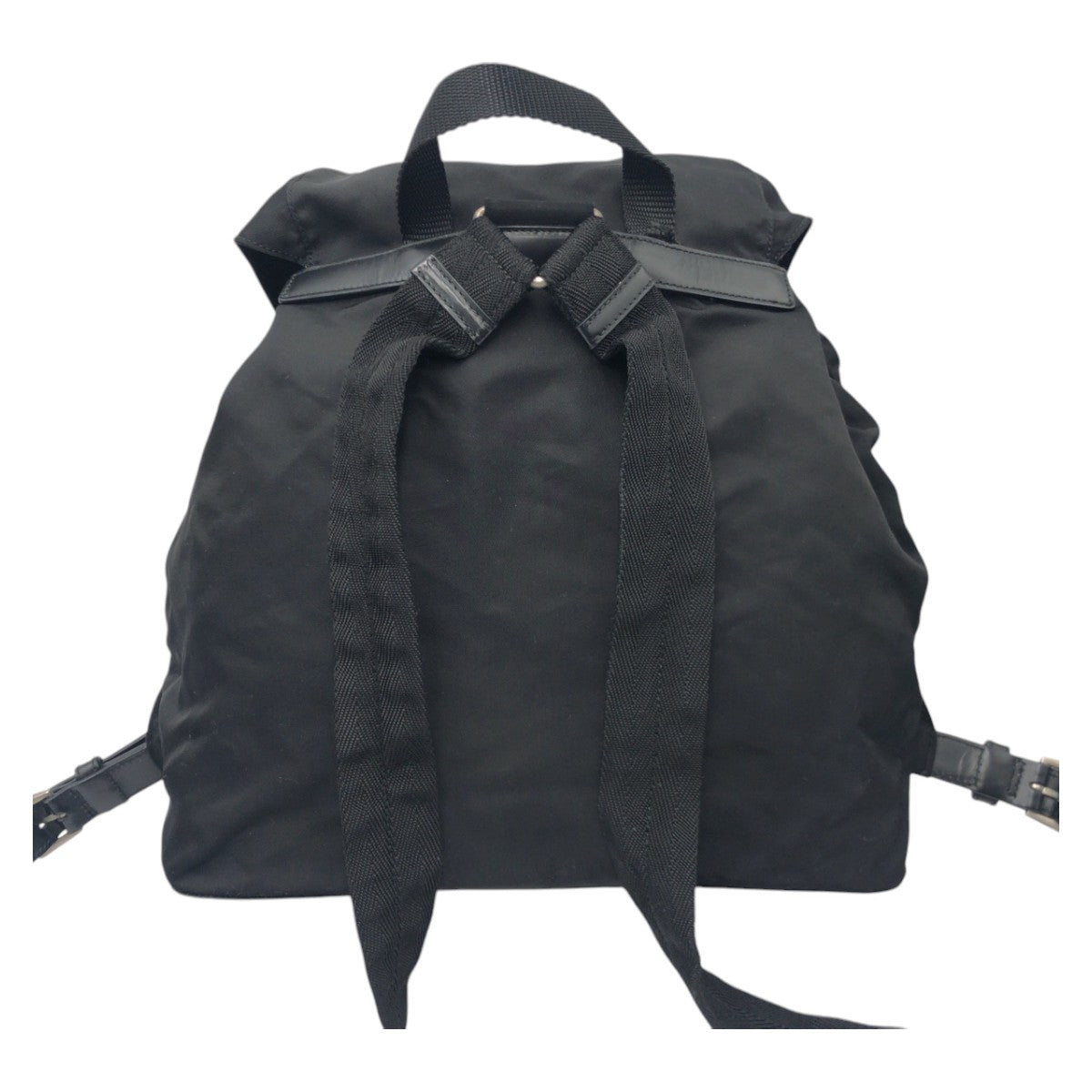 PRADA Backpack Nylon Black black Test Triangular logo