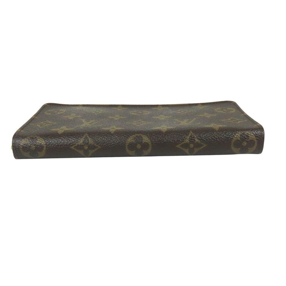 LOUIS VUITTON Long Wallet Purse M61727 Monogram Brown Porto Monezup