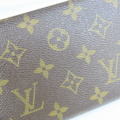 LOUIS VUITTON Long Wallet Purse M61727 Monogram Brown Porto Monezup