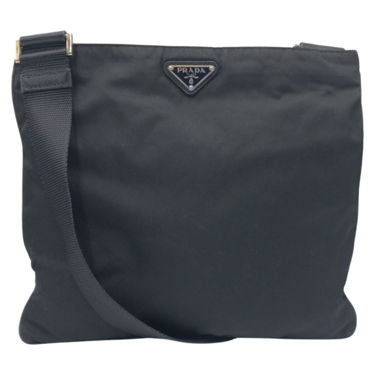 PRADA Shoulder Bag Nylon Black black Test Triangular logo