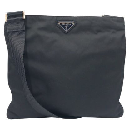 PRADA Shoulder Bag Nylon Black black Test Triangular logo