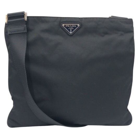 PRADA Shoulder Bag Nylon Black black Test Triangular logo