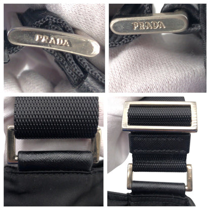 PRADA Shoulder Bag Nylon Black black Test Triangular logo