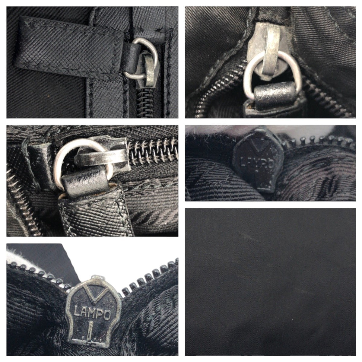 PRADA Shoulder Bag Nylon Black black Test Triangular logo