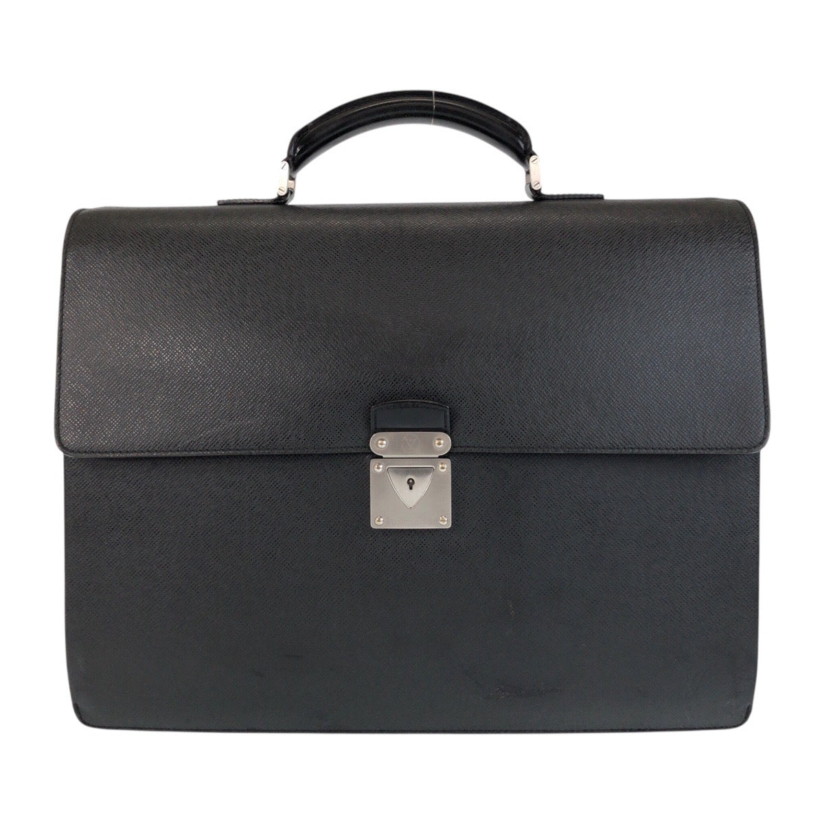 LOUIS VUITTON Business bag M31052 leather Ardoise Black SilverMetal Taiga Robusto 1