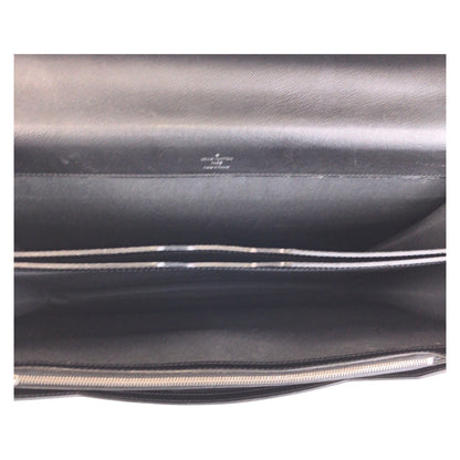 LOUIS VUITTON Business bag M31052 leather Ardoise Black SilverMetal Taiga Robusto 1