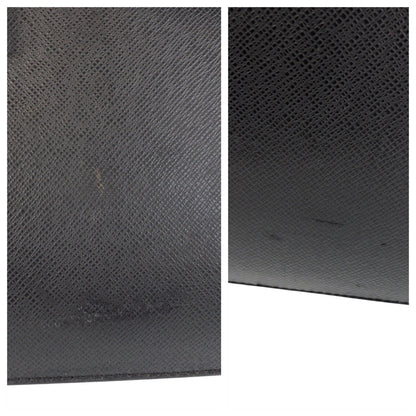 LOUIS VUITTON Business bag M31052 leather Ardoise Black SilverMetal Taiga Robusto 1