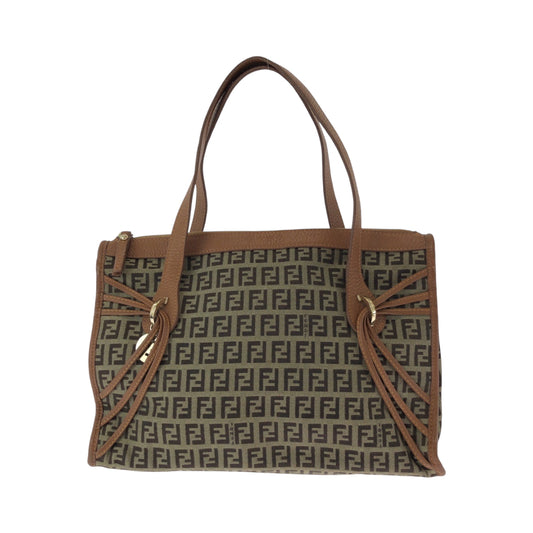 FENDI Tote Bag 8BL070 canvas Brown Zucchino
