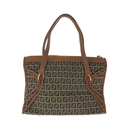 FENDI Tote Bag 8BL070 canvas Brown Zucchino
