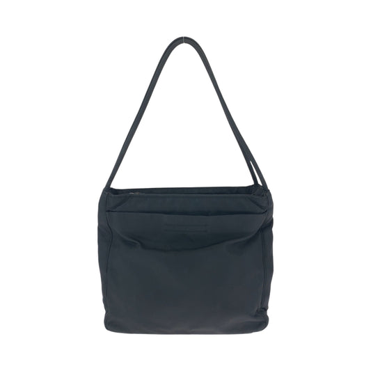 PRADA Tote Bag Nylon Black SilverMetal Test Triangle With logo