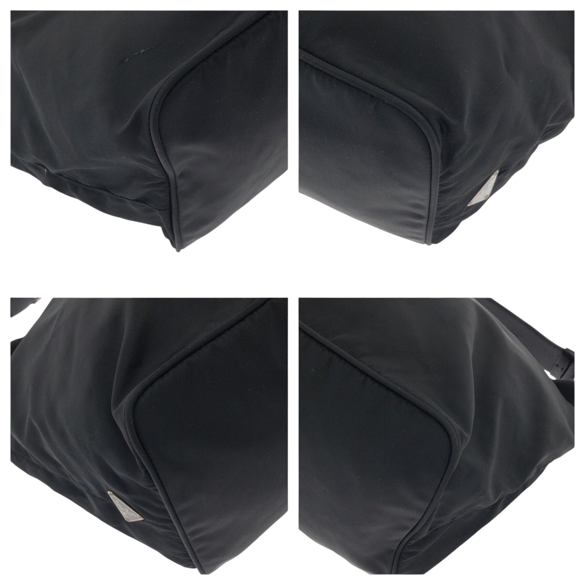 PRADA Handbag Nylon black Test Triangle With logo