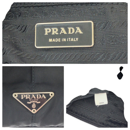 PRADA Handbag Nylon black Test Triangle With logo