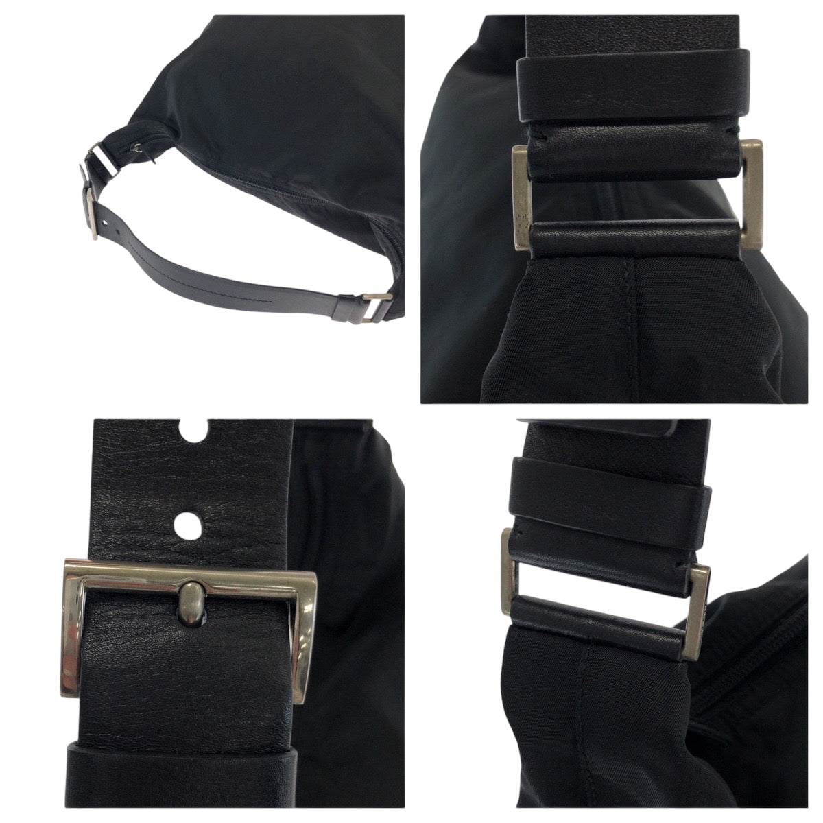 PRADA Handbag Nylon black Test Triangle With logo