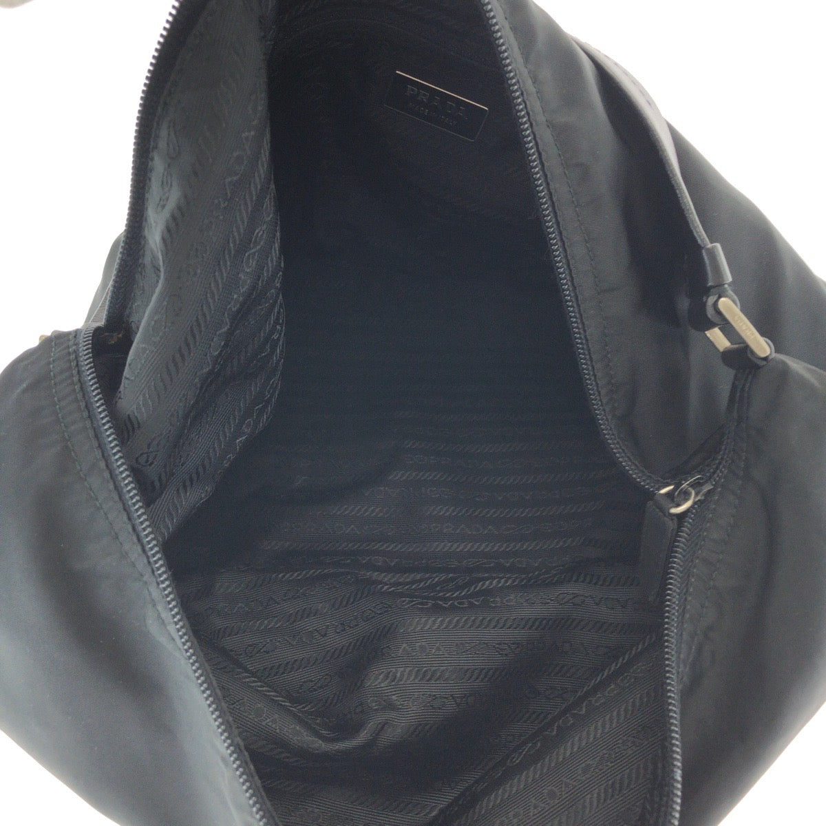 PRADA Handbag Nylon black Test Triangle With logo
