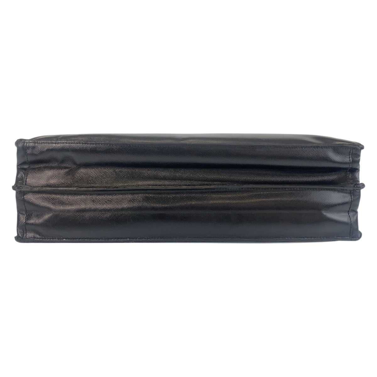 PRADA Business bag leather Black SilverMetal Safiano