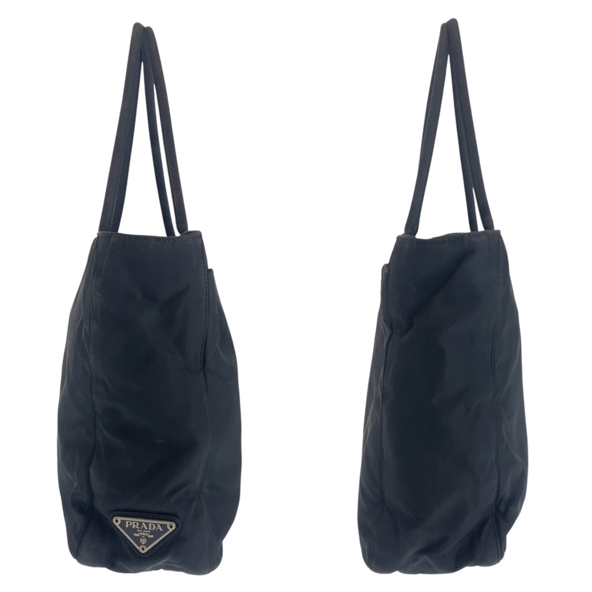 PRADA Tote Bag Nylon black Test Triangle With logo