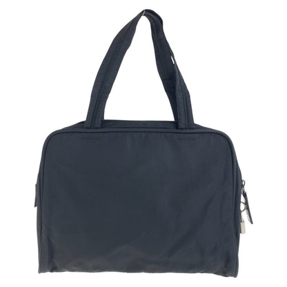PRADA Tote Bag Nylon Black SilverMetal Test Triangle With logo