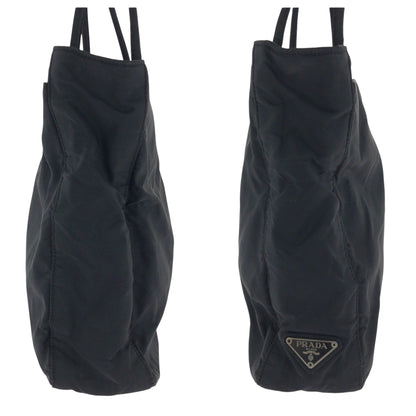 PRADA Tote Bag Nylon Black SilverMetal Test