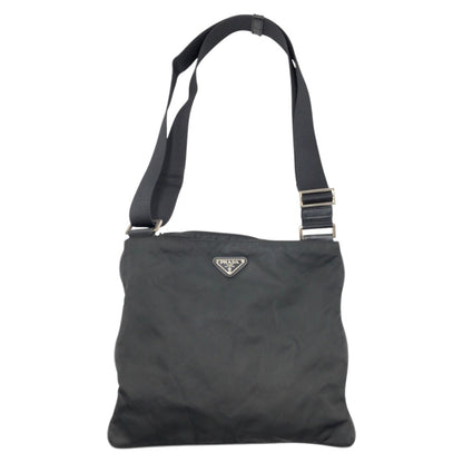 PRADA Shoulder Bag Nylon Black black Test Triangular logo