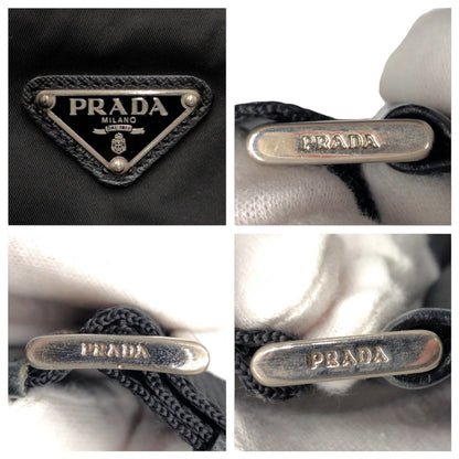 PRADA Shoulder Bag Nylon Black black Test Triangular logo