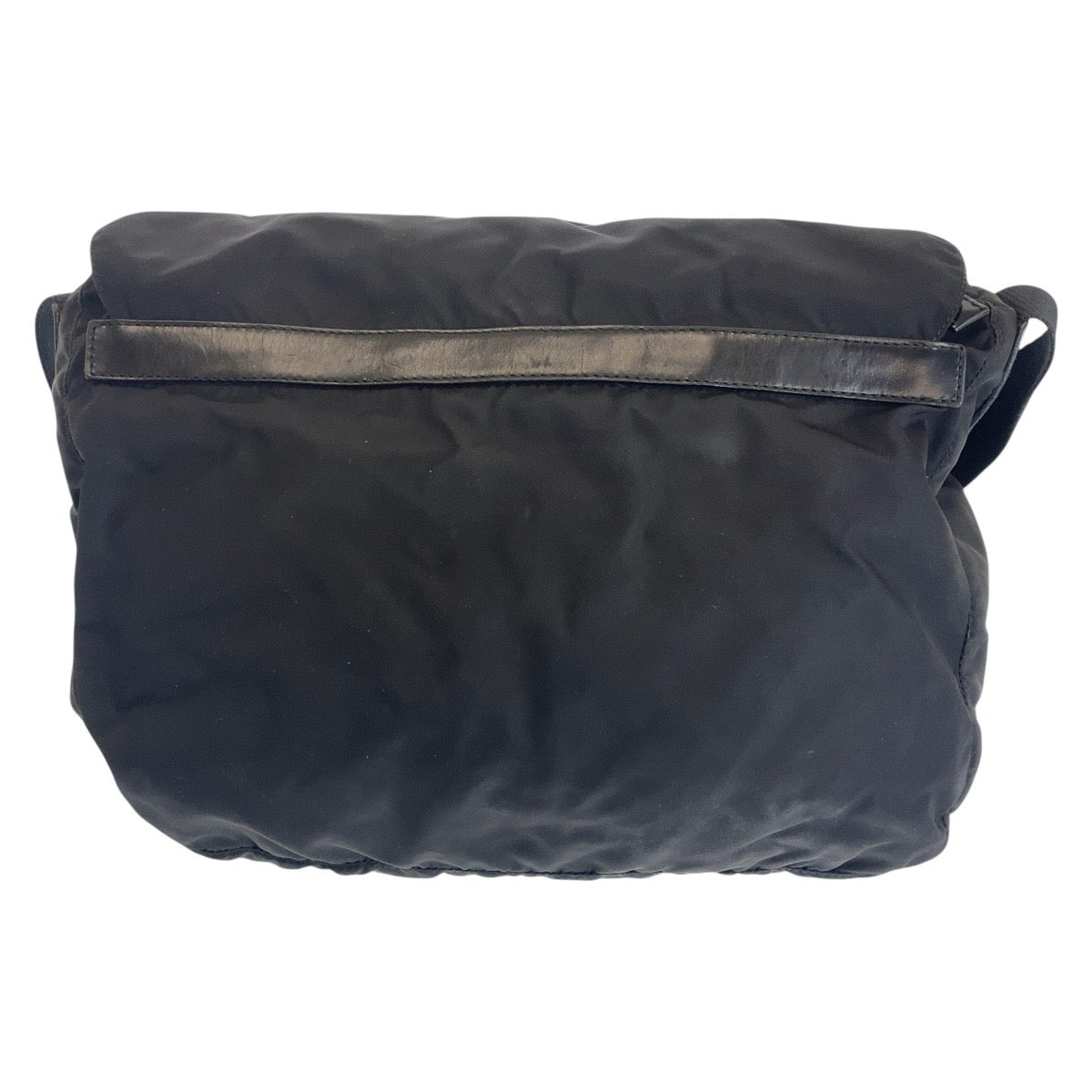PRADA Shoulder Bag Nylon black Test Triangle With logo