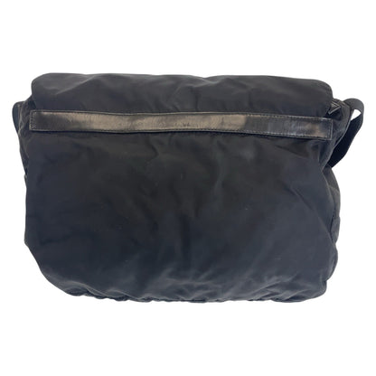 PRADA Shoulder Bag Nylon black Test Triangle With logo