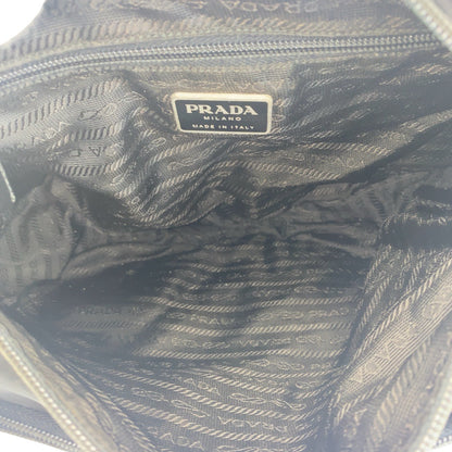 PRADA Shoulder Bag Nylon black Test Triangle With logo