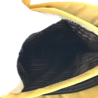 PRADA Tote Bag Nylon Yellow SilverMetal Test Triangle With logo